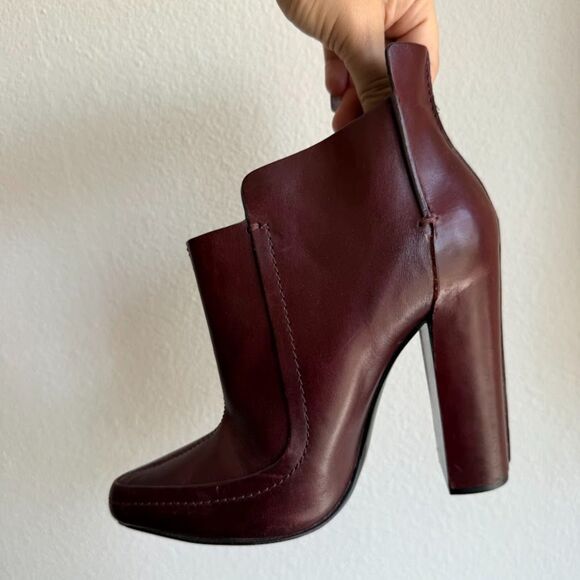 Alexander Wang Kim Oxblood Leather High Heel Ankle Booties with Pointed Toe EU36 - Picture 4 of 16